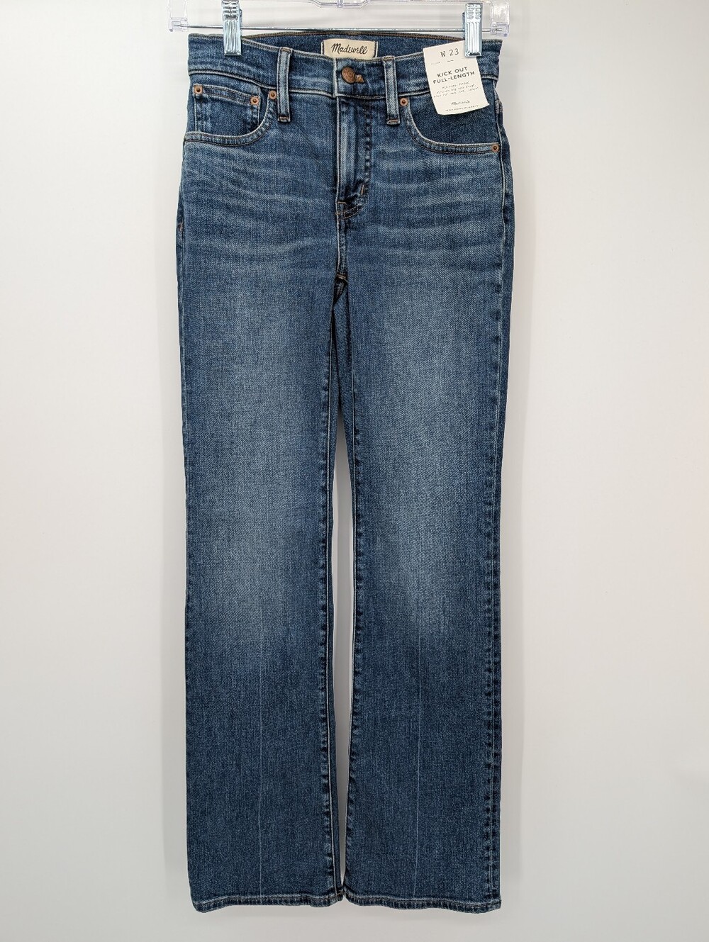 Madewell $138 Kick Out Full-Length Jeans In Devito Wash Size 23 NR494 - Picture 4 of 9